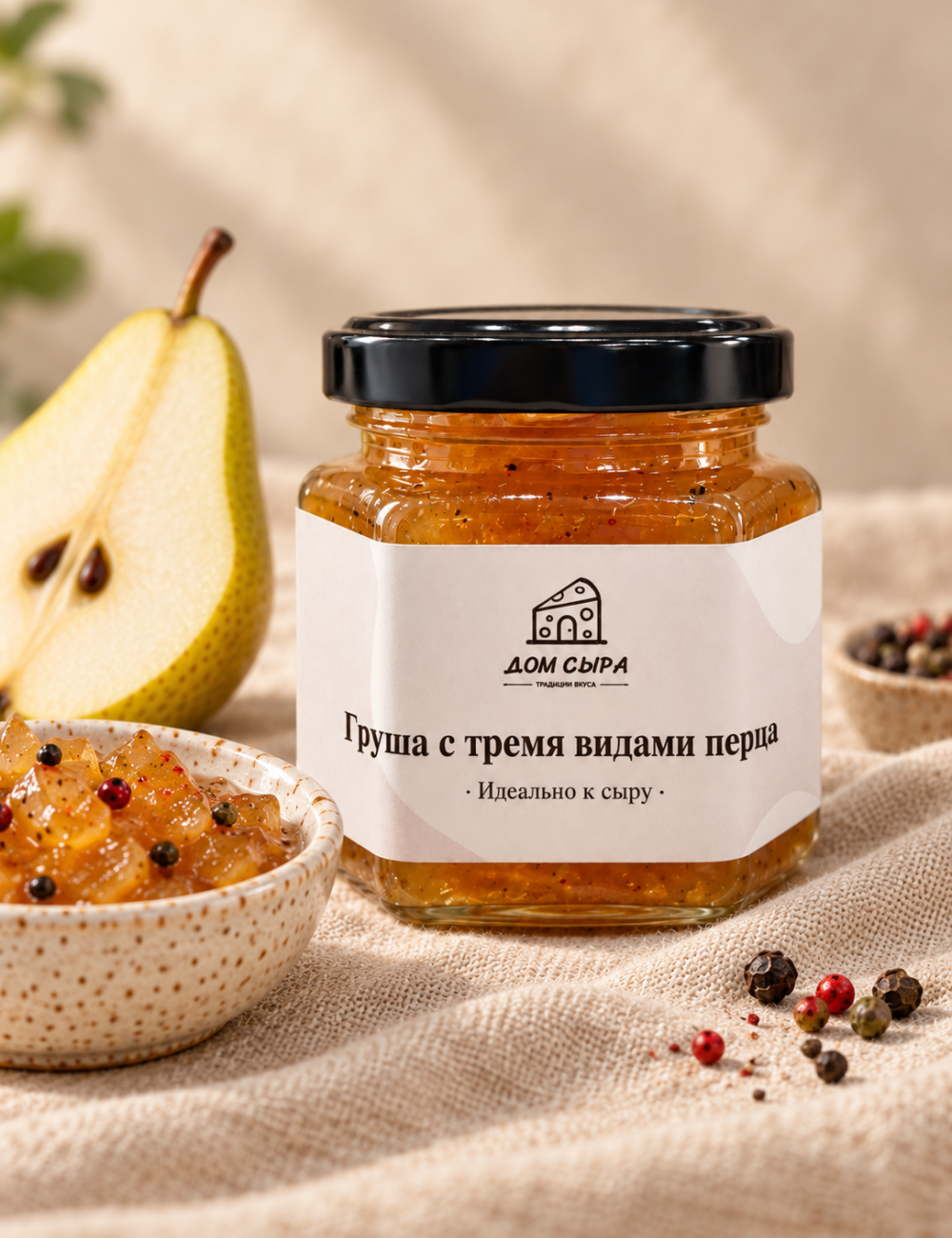 Конфитюр «Груша с тремя видами перца» Дом сыра, 125г