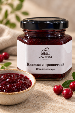 Конфитюр «Клюква с пряностями» Дом сыра, 125г