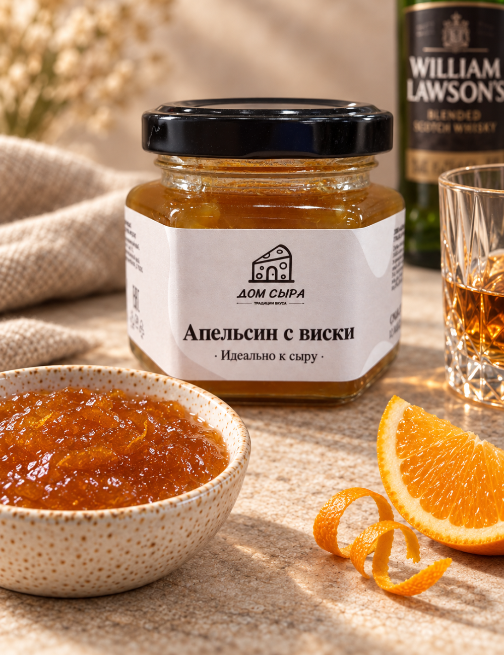 Конфитюр «Апельсин с виски» Дом сыра, 125г