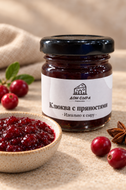 Конфитюр «Клюква с пряностями» Дом сыра, 40 г